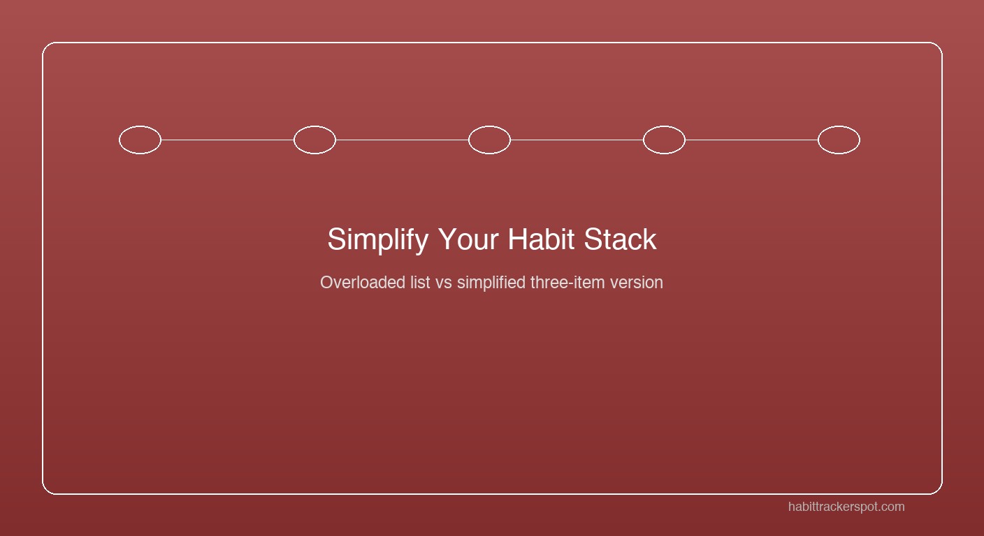 Person looking frustrated at a long, overly ambitious to-do list, with a simplified three-item version shown beside it marked with green checkmarks